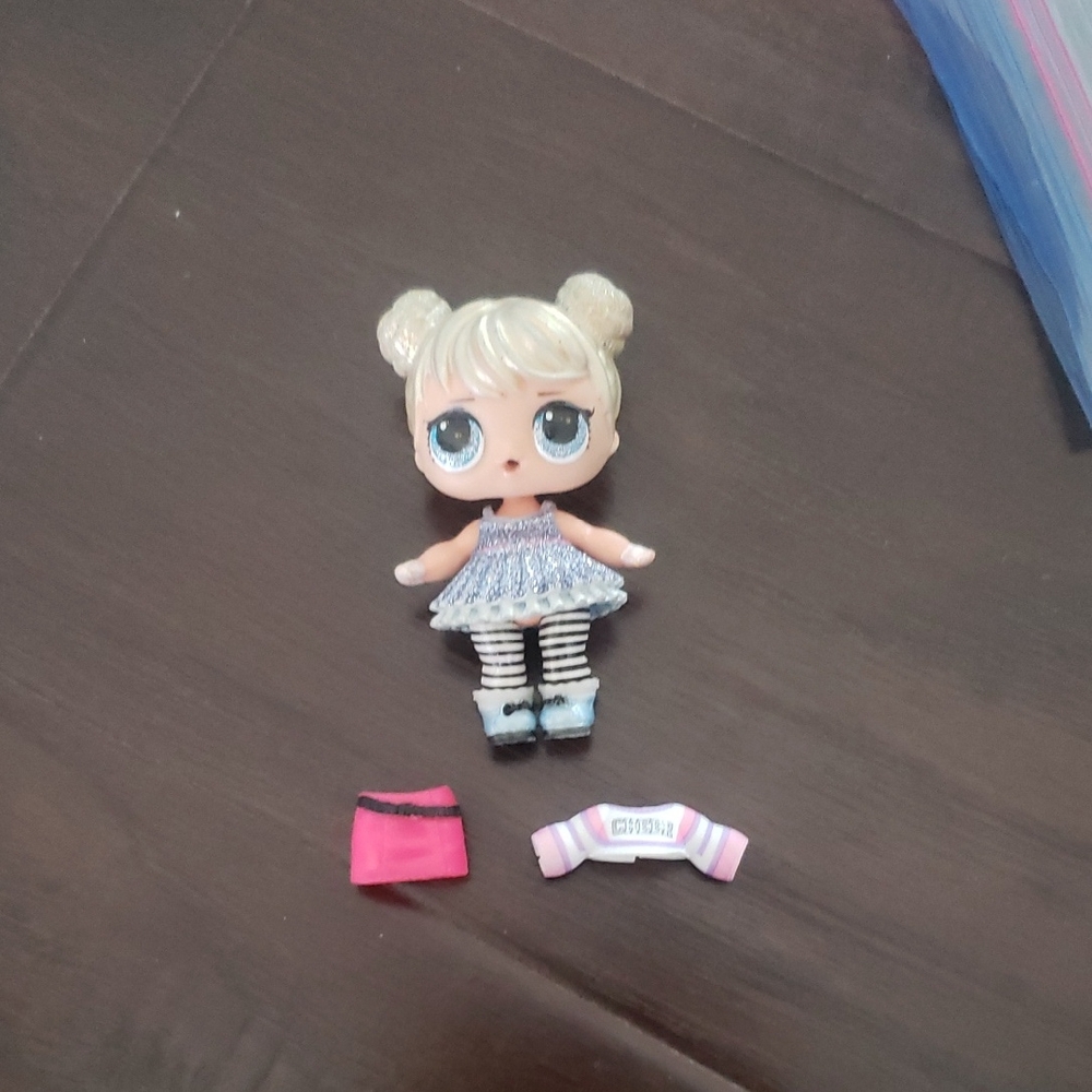 Doll with Silver Dress and Accessories